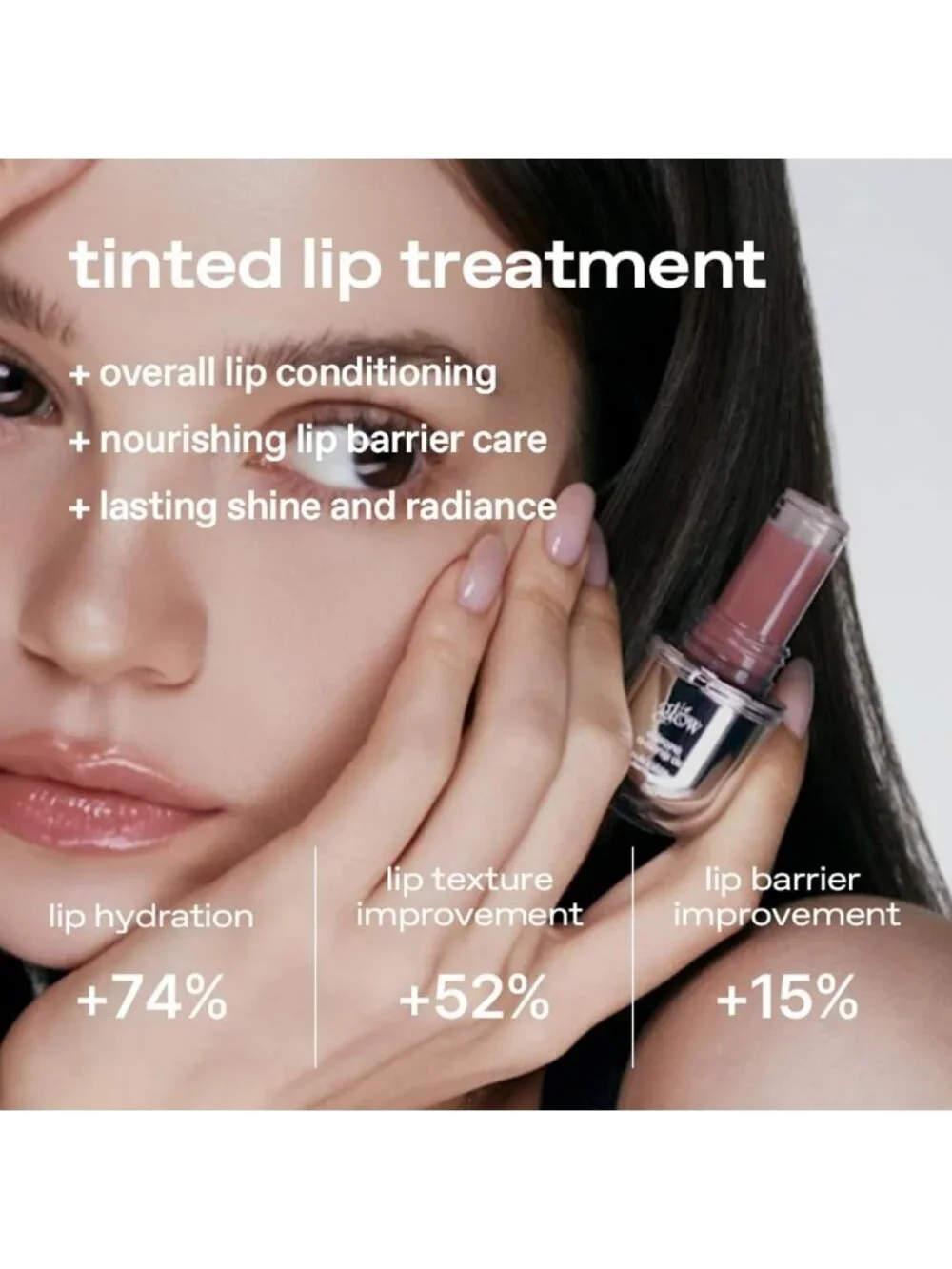 Glow Diamond Tinted Lip Oil - Hydrating, Sheer Color, Korean Makeup, 0.1oz